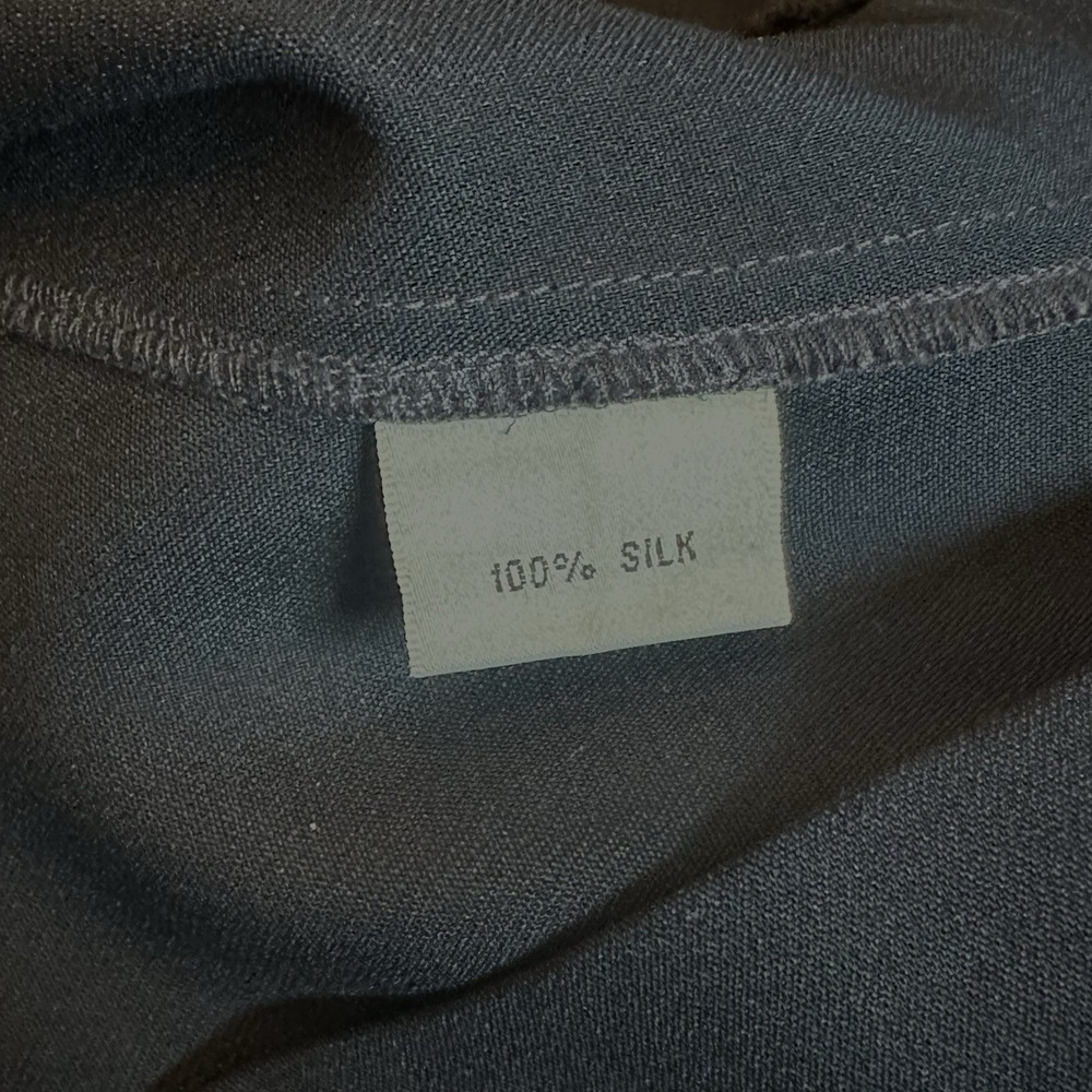 Talbots Petites Pure Silk Navy Blue Tank Top Size 8 Blouse Zip Back Versatile - Picture 4 of 4